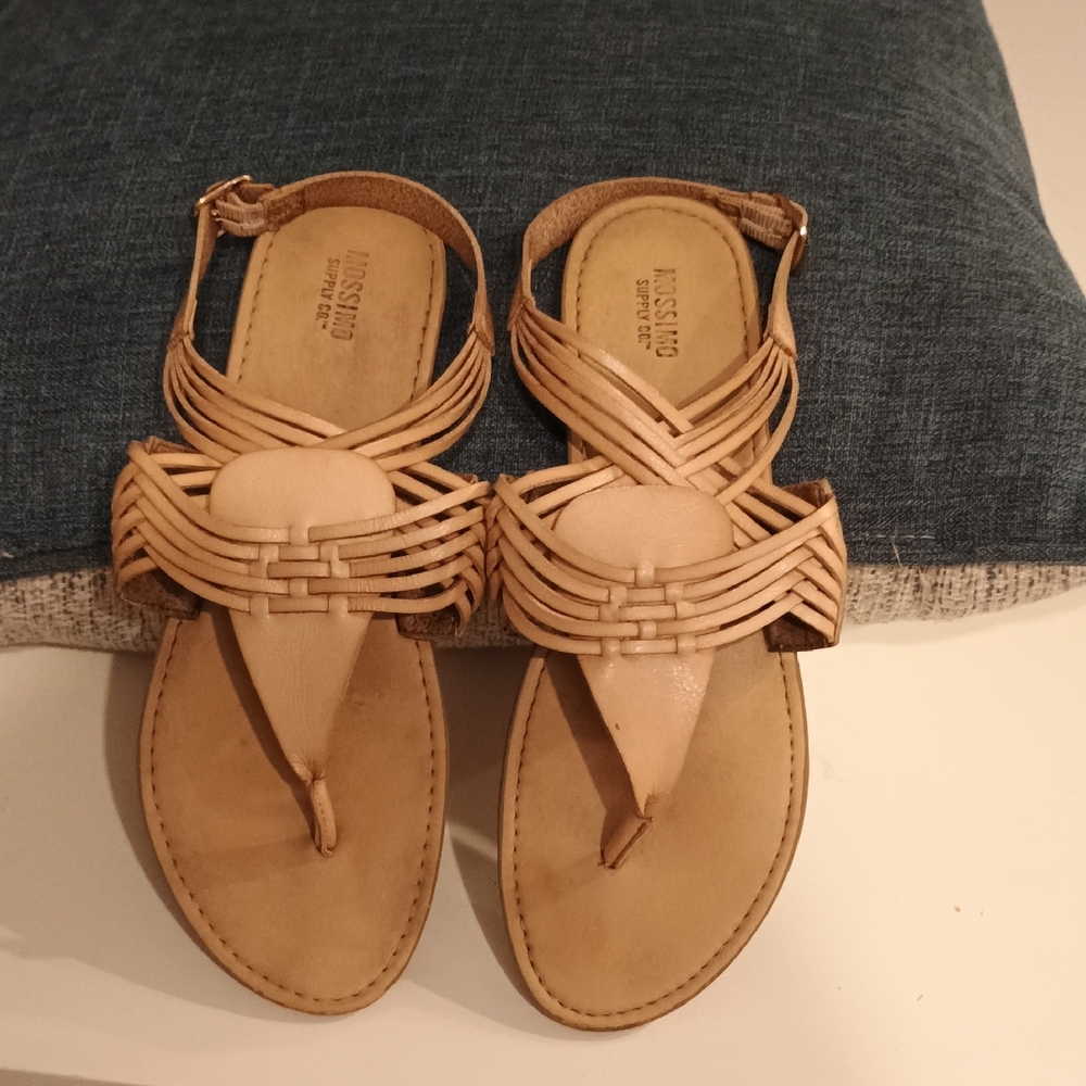 Mossimo Supply Co Tan Crisscross Sandals